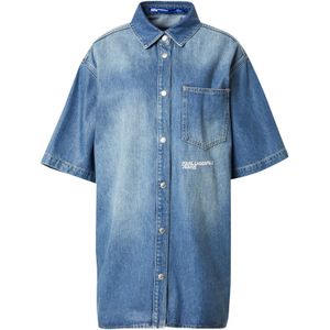 KARL LAGERFELD JEANS Blouse  blauw denim / wit