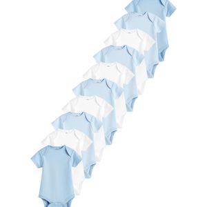 Next Rompertje/body  blauw / wit