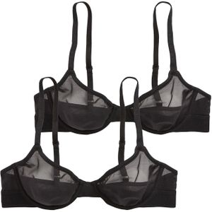 Polo Ralph Lauren BH ' Unlined Demi Bra - Mesh '  zwart