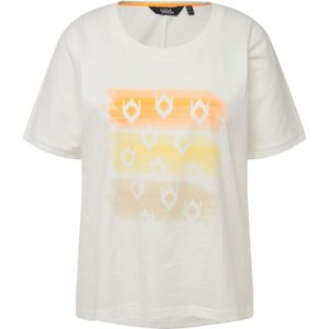 Ulla Popken Shirt  beige / geel / oranje / offwhite