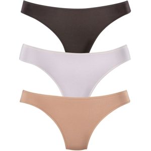 Lascana String - Slips - Zwart - 94% Modaal (TENCEL™) - 3 Stuks