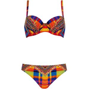 SUNFLAIR Bikini  blauw / navy / donkergeel / donkeroranje
