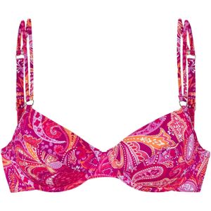 Look - Bandeau Bikini - Pink Gedessineerd - Met Sluiting Achter