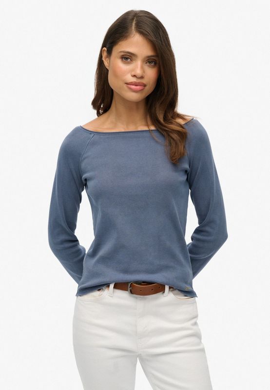 Superdry Shirt 'Bardot'  saffier