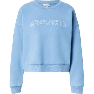Herrlicher Sweatshirt 'Christy'  lichtblauw / wit