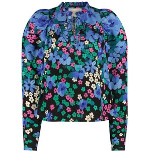 Fabienne Chapot Blouse  blauw / groen / pink / zwart / wit