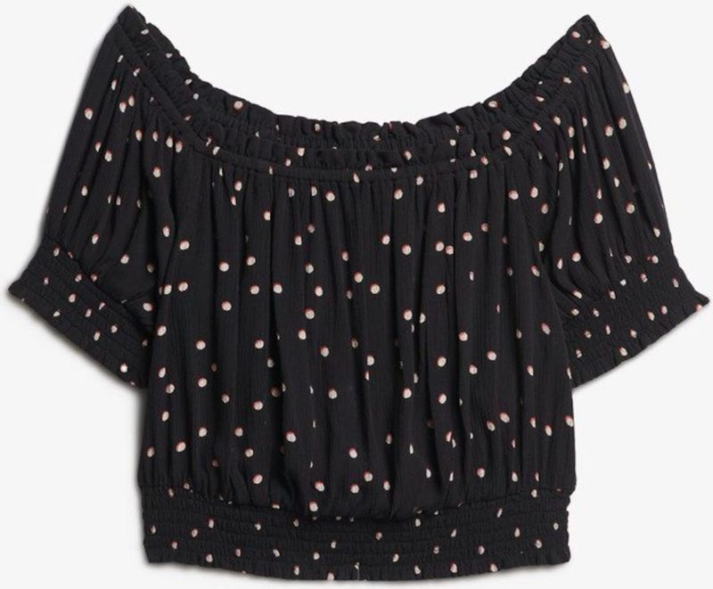 Superdry - Gemêleerde Crop Blouse - Dames