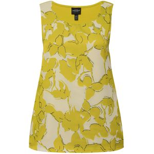 Ulla Popken Blouse  geel / offwhite