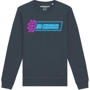 Watapparel Sweatshirt 'No Excuses'  blauw / antraciet / lila