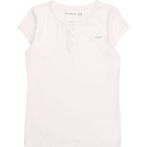 Abercrombie & Fitch Shirt 'ESSENTIAL'  zilver / wit