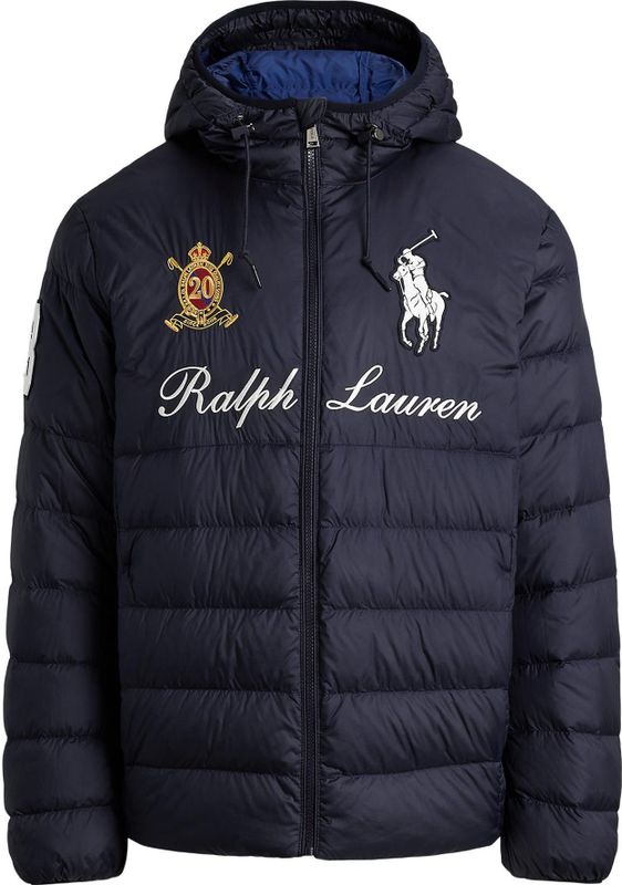 Polo Ralph Lauren Winterjas  navy / goudgeel / kersrood / wit