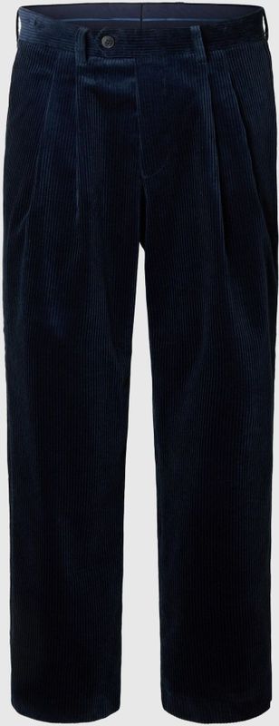 SELECTED Bandplooibroek  donkerblauw