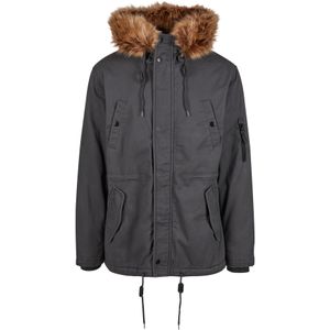 Brandit Tussenparka 'Fish Tail'  lichtbruin / donkerbruin / donkergrijs