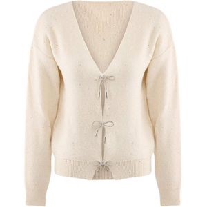 Trendyol Gebreid vest  ecru / zilver