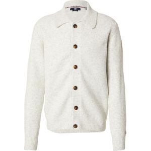 Petrol Industries - Gebreid Vest - Beige Gemêleerd - Lange Mouw