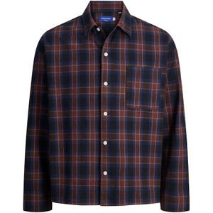 JACK & JONES Overhemd  navy / bordeaux