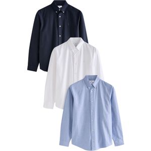 Next Overhemd  navy / lichtblauw / wit