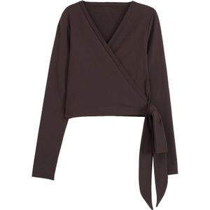 Aim'n Gebreid vest  chocoladebruin