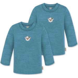 normani Shirt 'Taupo'  beige / cyaan blauw / smaragd / wit