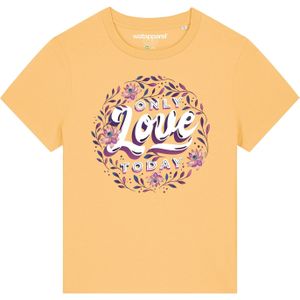 Watapparel Shirt ' Only love today '  lichtgeel / gemengde kleuren