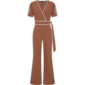 HotSquash Jumpsuit  lichtbruin / wit