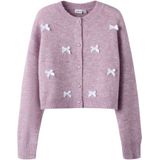 NAME IT Gebreid vest  mauve / wit
