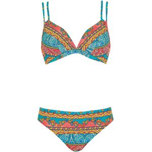 OLYMPIA Bikini  azuur / geel / kersrood / wit