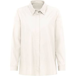 Blouse - Champagne - Katoen/Polyester - Lange Mouwen - Knoopsluiting