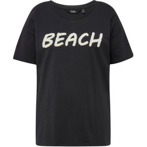 Ulla Popken Shirt  zwart / natuurwit