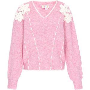 IZIA Oversized trui  pink / wit