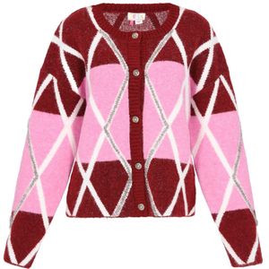 IZIA Gebreid vest  pink / bourgogne