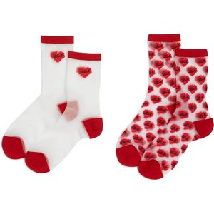 Karl Lagerfeld Sokken  rood / wit