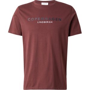 Lindbergh Shirt 'Copenhagen'  donkerrood / zwart / wit