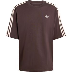 ADIDAS ORIGINALS Shirt 'Adicolor'  donkerbruin / rosa / wit