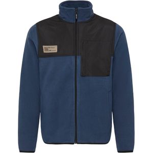 BLEND Fleece jas 'Mas'  blauw / zwart / wit