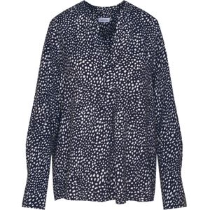 Seidensticker - Klassieke Blouse - Donkerblauw - Tuniek Print