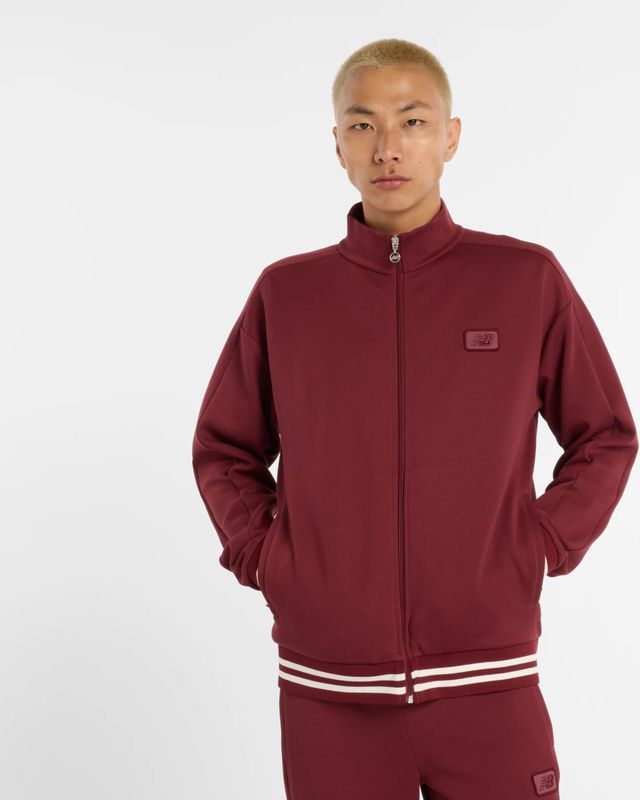 New Balance - Post Season Pique Track Jacket - Jassen - Rood - Heren