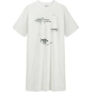 Twist Jurk  ecru / grijs / zwart