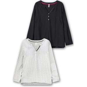 SHEEGO Tuniek  zwart / wit