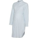 MAMALICIOUS Blousejurk 'MLLETICIA LIA'  hemelsblauw / wit