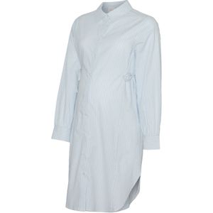 MAMALICIOUS Blousejurk 'MLLETICIA LIA'  hemelsblauw / wit