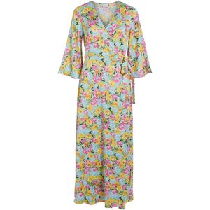 VILA Jurk 'Suna'  hemelsblauw / geel / groen / rosa