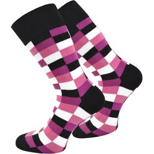 normani Sokken 'Square'  lila / wit