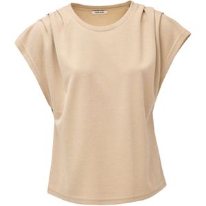 Salsa Jeans - T-shirt - Beige - Korte Mouwen - Rechte Pasvorm