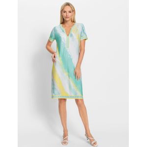 Jerseyjurk - Blauwgroen/Limoen - 95% Polyester, 5% Elastaan