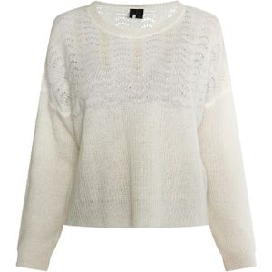 Pullover - Effen - Mesh - Lange Mouw - Normale Pasvorm