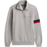 Tommy Hilfiger - RWB Insert - Sweatshirt - Zwart - Met Halve Rits