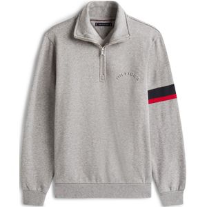 Tommy Hilfiger - RWB Insert - Sweatshirt - Zwart - Met Halve Rits