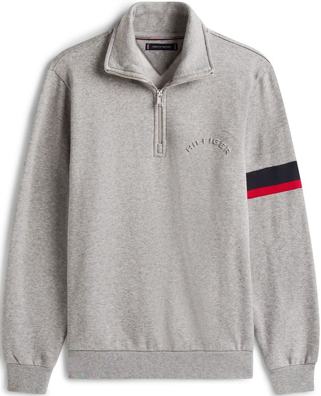 Tommy Hilfiger - RWB Insert - Sweatshirt - Zwart - Met Halve Rits