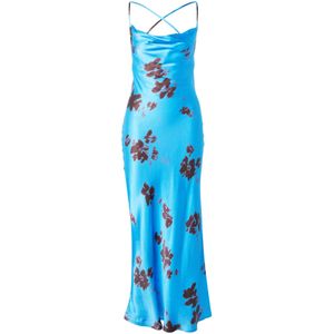 TOPSHOP Zomerjurk  azuur / wijnrood